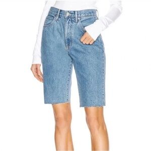 SLVRLAKE Beatnik Bermuda denim shorts in pacific